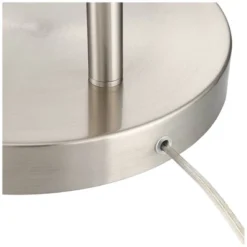 360 Lighting Cora Modern Arc Floor Lamp Standing 72" Tall Brushed Nickel Metal White Linen Drum Shade For Living Room Reading Bedroom Office House -Adesso Shop GUEST 2196e288 3594 4f87 a98b 21fe394725a3