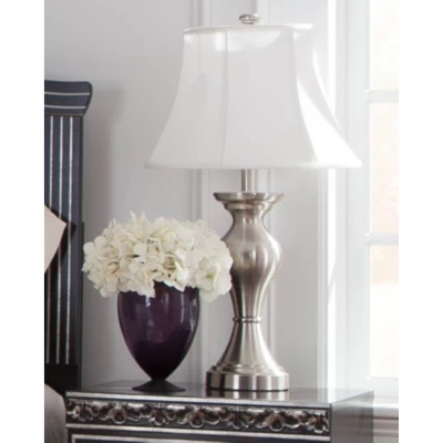 Set Of 2 Rishona Metal Table Lamps Silver - Signature Design By Ashley 1 Set Of 2 Rishona Metal Table Lamps Silver - Signature Design By Ashley