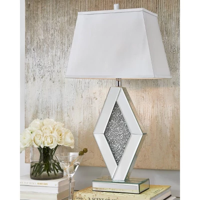 Prunella Mirror Table Lamp Silver - Signature Design By Ashley 1 Prunella Mirror Table Lamp Silver - Signature Design By Ashley