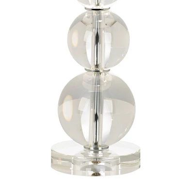 Vienna Full Spectrum Modern Table Lamp 26 1/2" High With USB Dimmer Stacked Crystal Spheres White Drum Shade For Bedroom Living Room Desk Bedside 5 Vienna Full Spectrum Modern Table Lamp 26 1/2" High With USB Dimmer Stacked Crystal Spheres White Drum Shade For Bedroom Living Room Desk Bedside - Image 5