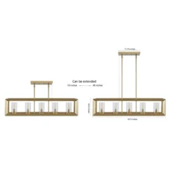 LED 5-Light Metal/Glass Anna Linear Pendant - JONATHAN Y -Adesso Shop GUEST 232380ff 4ff3 411b a344 8714101e6af2