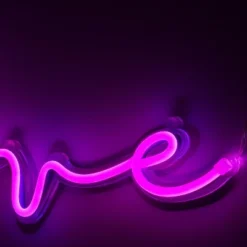 Amped Co 16" X 7” LED Neon Light Indoor Wall Sign With Line Switch, Magenta -Adesso Shop GUEST 23b63eca 9a93 4911 bdbd de9c219bc4a0