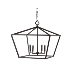23" 4-Light LED Adjustable Iron Gatsby Rustic Glam Pendant - JONATHAN Y -Adesso Shop GUEST 23c6a238 b65d 4e2d 8b41 28b0ca58a91b