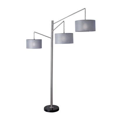 91" Wellington Arc Lamp Silver - Adesso 2 91" Wellington Arc Lamp Silver - Adesso - Image 2