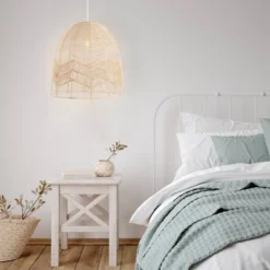 17.5" 1-Light Sofia Farmhouse Coastal Rattan LED Pendant Brown - JONATHAN Y -Adesso Shop GUEST 245efae5 6c32 4b1a a14c dd2317ea366b