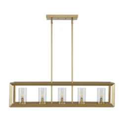 LED 5-Light Metal/Glass Anna Linear Pendant - JONATHAN Y -Adesso Shop GUEST 24c85adc 18a5 4939 abc1 c0c9873c98f4