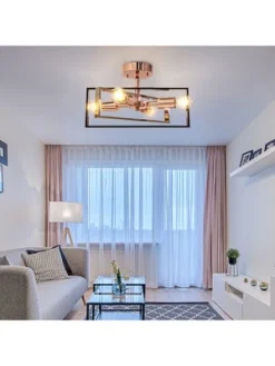 Nextop 15 Inch 4-Light Rose Gold Semi Flush Mount Ceiling Light -Adesso Shop GUEST 24d388bf 0ee1 49b9 a23c 642b8e845364