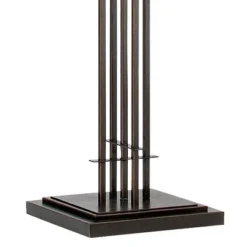 Franklin Iron Works Metro Mission Rustic Torchiere Floor Lamp With Side Lights 71" Tall Bronze Champagne Glass For Living Room Reading Bedroom Office -Adesso Shop GUEST 24eabd52 fcc7 443c 93db 45e047187ee8