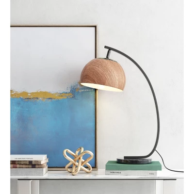 MidCentury Modern Arc Table Lamp Brown 27" - ZM Home 2 MidCentury Modern Arc Table Lamp Brown 27" - ZM Home - Image 2