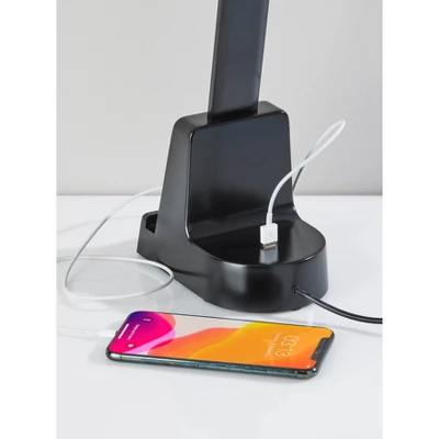 Cody LED Wireless Charging Desk Lamp With Smart Switch (Includes LED Light Bulb) Matte Black - Adesso 3 Cody LED Wireless Charging Desk Lamp With Smart Switch (Includes LED Light Bulb) Matte Black - Adesso - Image 3