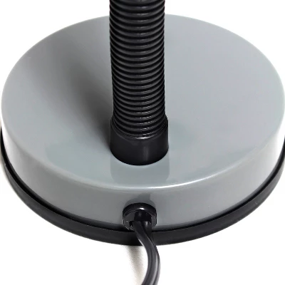 14.25" Traditional Fundamental Metal Desk Task Lamp And Bowl Shaped Shade With Flexi Gooseneck Slate Gray - Creekwood Home 10 14.25" Traditional Fundamental Metal Desk Task Lamp And Bowl Shaped Shade With Flexi Gooseneck Slate Gray - Creekwood Home - Image 10