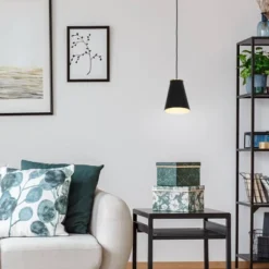 10.38" Metal Pendant Ceiling Light Black - Cresswell Lighting -Adesso Shop GUEST 2856dbe9 63f4 485d 8f6a 1b0db442ff84