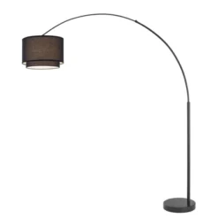 FC Design Modern 81" Tall Standing Adjustable Arched Floor Lamp With Double Drum Shade And Marble Base 18 FC Design Modern 81" Tall Standing Adjustable Arched Floor Lamp With Double Drum Shade And Marble Base -Adesso Shop GUEST 28822f91 0459 4bca a77d 689e70abd7e2