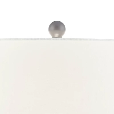 360 Lighting Carlton Modern Table Lamps 28 1/4" Tall Set Of 2 Gray Wash Off White Fabric Drum Shade For Bedroom Living Room Bedside Nightstand Office 2 360 Lighting Carlton Modern Table Lamps 28 1/4" Tall Set Of 2 Gray Wash Off White Fabric Drum Shade For Bedroom Living Room Bedside Nightstand Office - Image 2