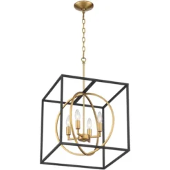 Possini Euro Design Black Warm Brass Cage Foyer Pendant Chandelier 16 1/2" Wide 4-Light Mid Century Modern For Dining Room House 10 Possini Euro Design Black Warm Brass Cage Foyer Pendant Chandelier 16 1/2" Wide 4-Light Mid Century Modern For Dining Room House -Adesso Shop GUEST 28ea49df ca47 49e3 a1cf 824e7d8c91a0