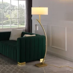 59" Contemporary Arc With Hanging Pendulum Metal Floor Lamp Gold - Ore International 10 59" Contemporary Arc With Hanging Pendulum Metal Floor Lamp Gold - Ore International -Adesso Shop GUEST 295b0c48 d6fe 4edd 962f 7723257ddc13
