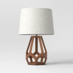 Large Wood Geo Assembled Table Lamp - Threshold™ -Adesso Shop GUEST 29fea008 f3c8 4d50 a361 0fdee37761fd