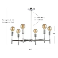 17.75" Adjustable Height Metal Turing Pendant (Includes Energy Efficient Light Bulb) Chrome - JONATHAN Y -Adesso Shop GUEST 2a7c8d48 d063 4dfd 8637 3a796e6da6f6