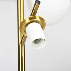 HOMCOM 3-Light Modern Floor Lamp For Living Room Bright Lighting, Tree Standing Lamp For Bedroom With Globe Lampshades, Gold -Adesso Shop GUEST 2a9ca189 c67e 43e2 916f b09fce0d3ed6