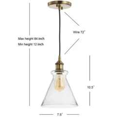 7.5" Adjustable Metal Goldwater Drop Pendant (Includes Energy Efficient Light Bulb) Brass - JONATHAN Y 6 7.5" Adjustable Metal Goldwater Drop Pendant (Includes Energy Efficient Light Bulb) Brass - JONATHAN Y -Adesso Shop GUEST 2c7eb46a c2da 4a92 b706 94ea0d860bae