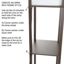 Hastings Home Floor Lamp – Etagere Style Standing Light With 3 Tiers Of Storage Shelving, Brown -Adesso Shop GUEST 2cb8f433 3fa0 4ace 8070 1f4897c111fc