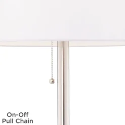 360 Lighting Caper Modern Floor Lamps With Tray Table 60 1/2" Tall Set Of 2 Brushed Nickel USB And Outlet Off White Fabric Drum Shade For Living Room 12 360 Lighting Caper Modern Floor Lamps With Tray Table 60 1/2" Tall Set Of 2 Brushed Nickel USB And Outlet Off White Fabric Drum Shade For Living Room -Adesso Shop GUEST 2d2c94b4 b401 4759 b205 f895a638fd45