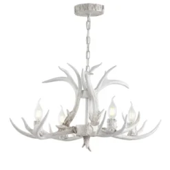 26" LED Adjustable Resin Antler Chandelier - JONATHAN Y -Adesso Shop GUEST 2dbf55a2 eaa7 4b49 850a df767ca3330a