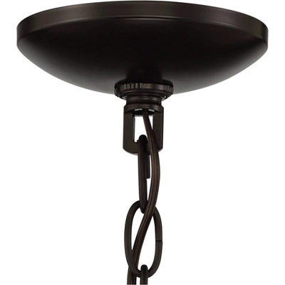Stiffel Ferrers Dark Bronze Gold Chandelier 26" Wide Clear Glass Shade 6-Light Fixture For Dining Room House Foyer Kitchen Island Entryway Bedroom 5 Stiffel Ferrers Dark Bronze Gold Chandelier 26" Wide Clear Glass Shade 6-Light Fixture For Dining Room House Foyer Kitchen Island Entryway Bedroom - Image 5