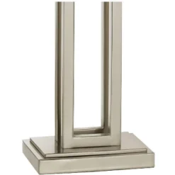 Possini Euro Design Modern Table Lamps 30" Tall Set Of 2 Brushed Nickel Open Rectangular White Box Shade For Living Room Family Bedroom -Adesso Shop GUEST 2f193d2c e3a4 44f8 aeb1 b918f7d4e952
