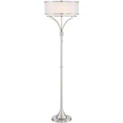 Possini Euro Design Modern Floor Lamp 64" Tall Brushed Nickel Silver Organza White Linen Drum Shade For Living Room Bedroom Office 14 Possini Euro Design Modern Floor Lamp 64" Tall Brushed Nickel Silver Organza White Linen Drum Shade For Living Room Bedroom Office -Adesso Shop GUEST 2f2e39ff e9bf 4d91 a0f8 80deeb6d9b9e