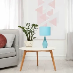 18.11" Traditional Standard Ceramic Dewdrop Table Desk Lamp With Matching Fabric Shade Blue - Creekwood Home 10 18.11" Traditional Standard Ceramic Dewdrop Table Desk Lamp With Matching Fabric Shade Blue - Creekwood Home -Adesso Shop GUEST 2fb191c0 5bb7 463d a677 06cc849bf6ef