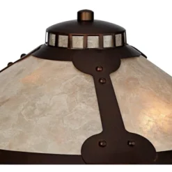 Franklin Iron Works Samuel Industrial Desk Lamp 20" High Rubbed Bronze With USB Charging Port Natural Mica Shade For Bedroom Living Room Bedside Desk -Adesso Shop GUEST 3035622f 975d 4411 8c0c 29549cbe9c1d