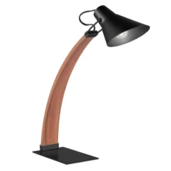 23" Noah Desk Lamp Wood/Black - LumiSource
