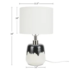 18" Black/White Abstract Splash Ceramic Table Lamp - Nourison 14 18" Black/White Abstract Splash Ceramic Table Lamp - Nourison -Adesso Shop GUEST 309e5b99 ff65 45a0 becf eb7a4353f41f