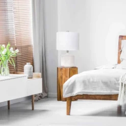 19" Contemporary Bohemian Ceramic Eyelet Pattern Floral Textured Bedside Table Lamp With Fabric Shade Off-White - Lalia Home 8 19" Contemporary Bohemian Ceramic Eyelet Pattern Floral Textured Bedside Table Lamp With Fabric Shade Off-White - Lalia Home -Adesso Shop GUEST 30f3690a 6921 48a3 bdce 87fc377b1f20