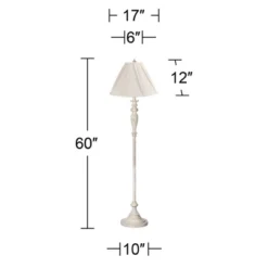 360 Lighting Vintage Chic Floor Lamp 60" Tall Antique White Washed Ivory Pleated Drape Fabric Shade For Living Room Reading Bedroom Office 3 360 Lighting Vintage Chic Floor Lamp 60" Tall Antique White Washed Ivory Pleated Drape Fabric Shade For Living Room Reading Bedroom Office -Adesso Shop GUEST 31f2b8de 6be5 4cf8 bf3f d7e8cdd9b579
