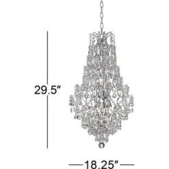 Vienna Full Spectrum Marilyn Chrome Pendant Chandelier 18 1/4" Wide Modern Clear Crystal 5-Light Fixture For Dining Room House Foyer Kitchen Island -Adesso Shop GUEST 32b15bb2 3cc6 4634 8735 c0cceb082126
