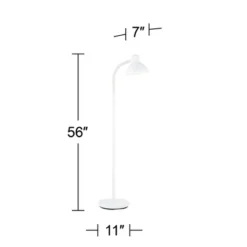 360 Lighting Modern Floor Lamp Adjustable Gooseneck Arm 56" Tall White Metal For Living Room Reading Bedroom Office -Adesso Shop GUEST 32c2d91e 2ed1 4885 9914 f9d8b94cd1aa