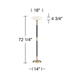 Possini Euro Design Modern Torchiere Floor Lamp Light Blaster LED 72.25" Tall Antique Brass And Matte Black Opal Glass For Living Room Bedroom 14 Possini Euro Design Modern Torchiere Floor Lamp Light Blaster LED 72.25" Tall Antique Brass And Matte Black Opal Glass For Living Room Bedroom -Adesso Shop GUEST 33d3cc3d 06e9 42bb b86e e88f18ba922e