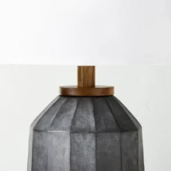 Carved Ceramic Table Lamp Dark Gray (Includes LED Light Bulb) - Hearth & Hand™ With Magnolia 4 Carved Ceramic Table Lamp Dark Gray (Includes LED Light Bulb) - Hearth & Hand™ With Magnolia -Adesso Shop GUEST 33f91d7c 84d5 4578 bb37 8ffe6c39b003