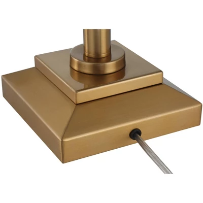 Possini Euro Design Camber Workstation Warm Gold Swing Arm Desk Lamp With Outlet And USB Port 4 Possini Euro Design Camber Workstation Warm Gold Swing Arm Desk Lamp With Outlet And USB Port - Image 4