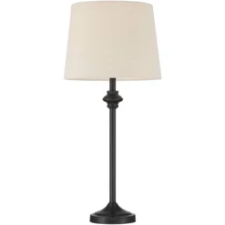 360 Lighting Lynn Modern Industrial Buffet Table Lamps 26" High Set Of 2 Dark Bronze Metal Oatmeal Drum Shade For Bedroom Living Room Bedside Office 13 360 Lighting Lynn Modern Industrial Buffet Table Lamps 26" High Set Of 2 Dark Bronze Metal Oatmeal Drum Shade For Bedroom Living Room Bedside Office -Adesso Shop GUEST 372f41b5 50b5 4d31 87b1 aba8628b9618