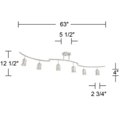 Pro Track Rhodes 6-Head LED Ceiling Track Light Fixture Kit Spot Light GU10 Silver Brushed Nickel Finish Metal Modern Kitchen Bathroom Dining 63" Wide 11 Pro Track Rhodes 6-Head LED Ceiling Track Light Fixture Kit Spot Light GU10 Silver Brushed Nickel Finish Metal Modern Kitchen Bathroom Dining 63" Wide -Adesso Shop GUEST 39bf2061 36e9 452b 998d 51bd5f484d8d