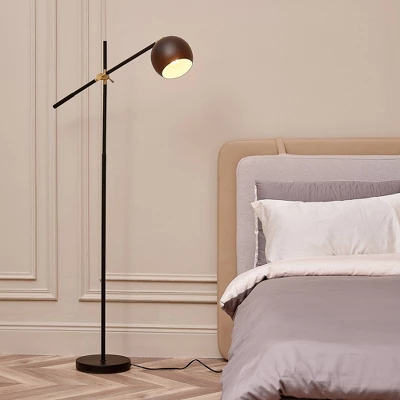 60" Molly Floor Lamp With Matte Black Shade - Globe Electric 4 60" Molly Floor Lamp With Matte Black Shade - Globe Electric - Image 4