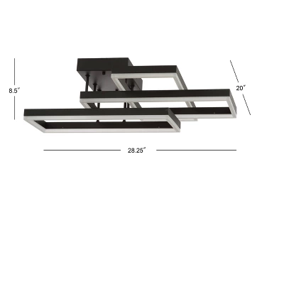 28.25" Metal Turing Geometric Flush Mount (Includes Energy Efficient Light Bulb) Black - JONATHAN Y 3 28.25" Metal Turing Geometric Flush Mount (Includes Energy Efficient Light Bulb) Black - JONATHAN Y - Image 3