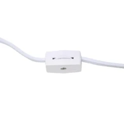 11.81" Traditional Petite Metal Stick Bedside Table Desk Lamp In Chrome With Fabric Shade Vibrant Pink - Creekwood Home