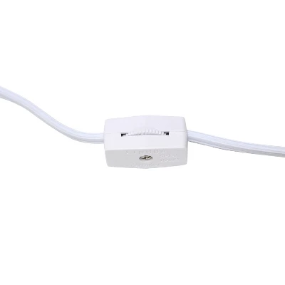 11.81" Traditional Petite Metal Stick Bedside Table Desk Lamp In Chrome With Fabric Shade Wine Red - Creekwood Home 2 11.81" Traditional Petite Metal Stick Bedside Table Desk Lamp In Chrome With Fabric Shade Wine Red - Creekwood Home - Image 2