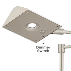 360 Lighting Zema Traditional Pharmacy Floor Lamp 49 1/2" Tall Brushed Nickel LED Adjustable Swing Arm For Living Room Reading Bedroom Offic -Adesso Shop GUEST 3cd94a53 f1f4 4632 9ae6 a2ef5ef64532