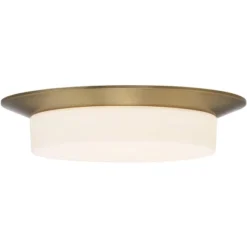 Possini Euro Design Melber Modern Ceiling Light Flush Mount Fixture 14" Wide Warm Brass Gold 3-Light Opal White Glass Shade For Bedroom Living Room 7 Possini Euro Design Melber Modern Ceiling Light Flush Mount Fixture 14" Wide Warm Brass Gold 3-Light Opal White Glass Shade For Bedroom Living Room -Adesso Shop GUEST 3d28ca59 2a64 452e 9aeb 9fe7090909bc
