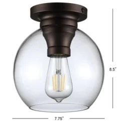7.75" Metal/Glass Atlas Flush Mount (Includes Energy Efficient Light Bulb) - JONATHAN Y 9 7.75" Metal/Glass Atlas Flush Mount (Includes Energy Efficient Light Bulb) - JONATHAN Y -Adesso Shop GUEST 3dacdf7b b787 47cd 85e8 7803d620c040
